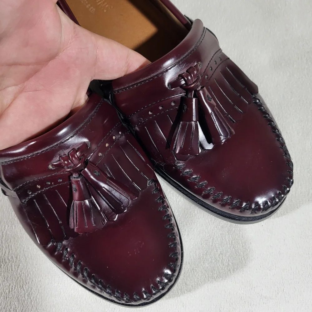Weejuns G.H. Bass & Co. Stylish Burgundy Tassel Loafers for Mens Size 8.5